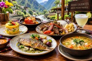 Grilled Andean trout with native potatoes served at Jaya Machupicchu Boutique Hotel in Aguas Calientes